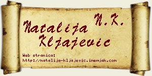 Natalija Kljajević vizit kartica
